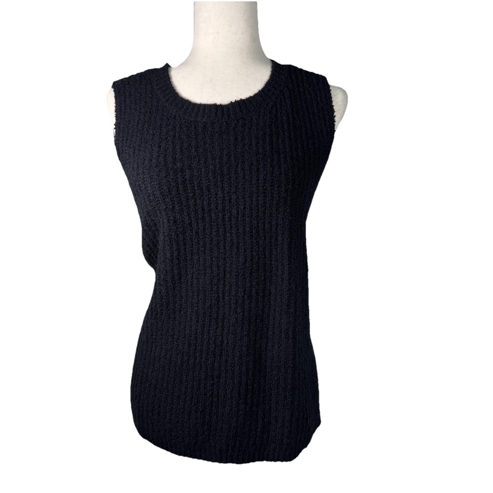 Eileen Fisher Black cashmere blend Sleeveless Sweater